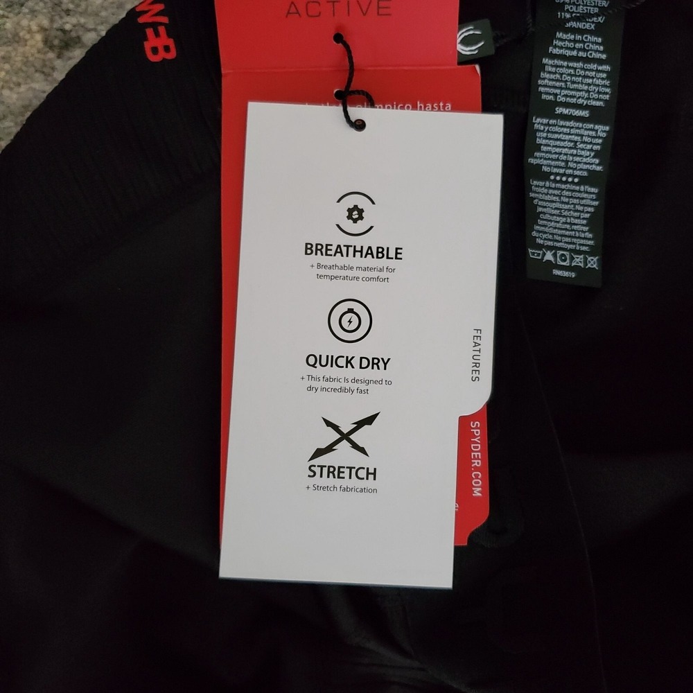 Spyder Active Men's Pro Web Base Layer Compression Leggings Pants Black Size Sma - Picture 9 of 13
